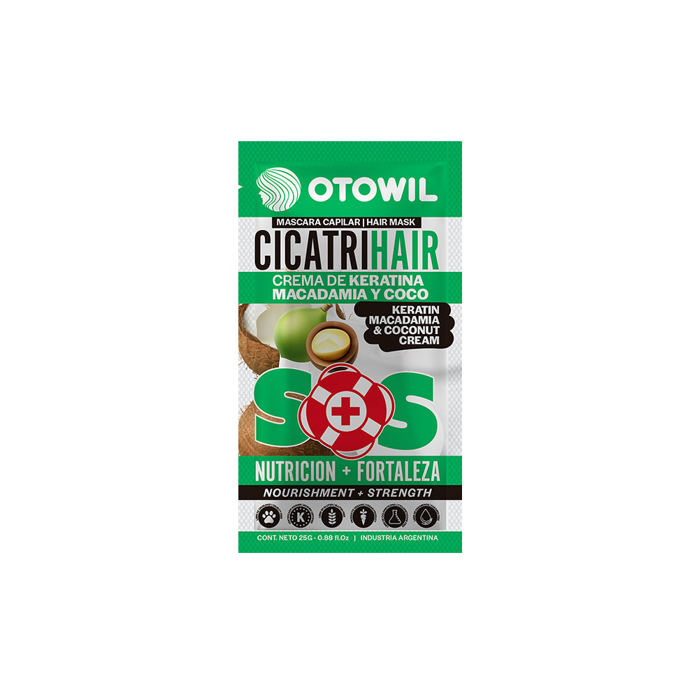 Cicatrihair Tratamiento para Cabello con Keratina Macadamia & Coco (1und). OTOWIL