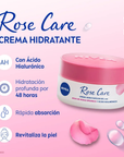 Crema hidratante en gel con agua de rosas 50ml. NIVEA