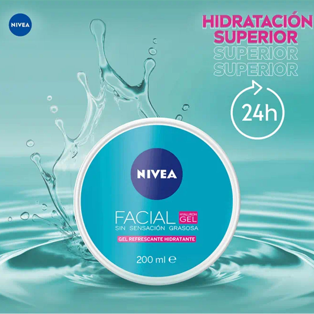 Crema Facial Hidratante en Gel 200ml. NIVEA