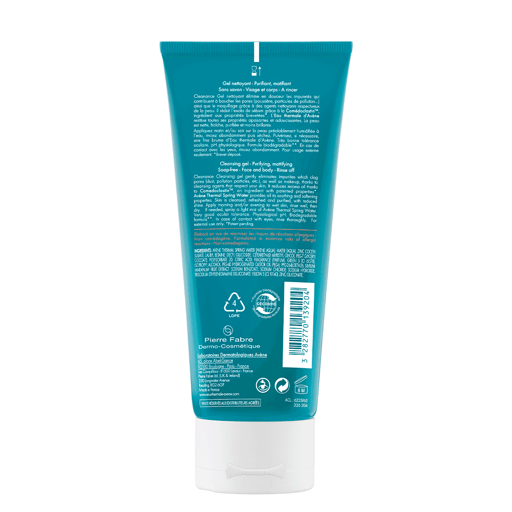 Gel limpiador Cleanance 200ml. AVENE