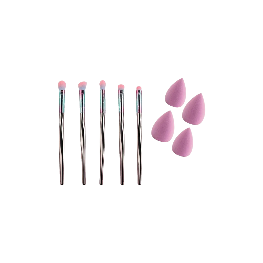 Set Brochas Maquillaje para Ojos 5 und. + 4 Blenders