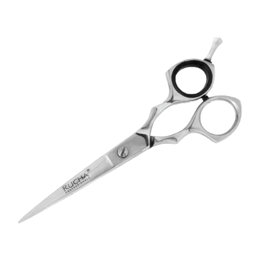 Tijera Académica 5.5" Filo Microdentado sin Tornillo Ajustable. RUCHA