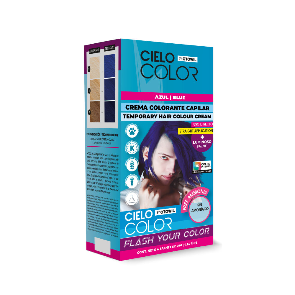 Tinte Fantasía Cabello Cielo Color 50gr. (Sobre) OTOWIL