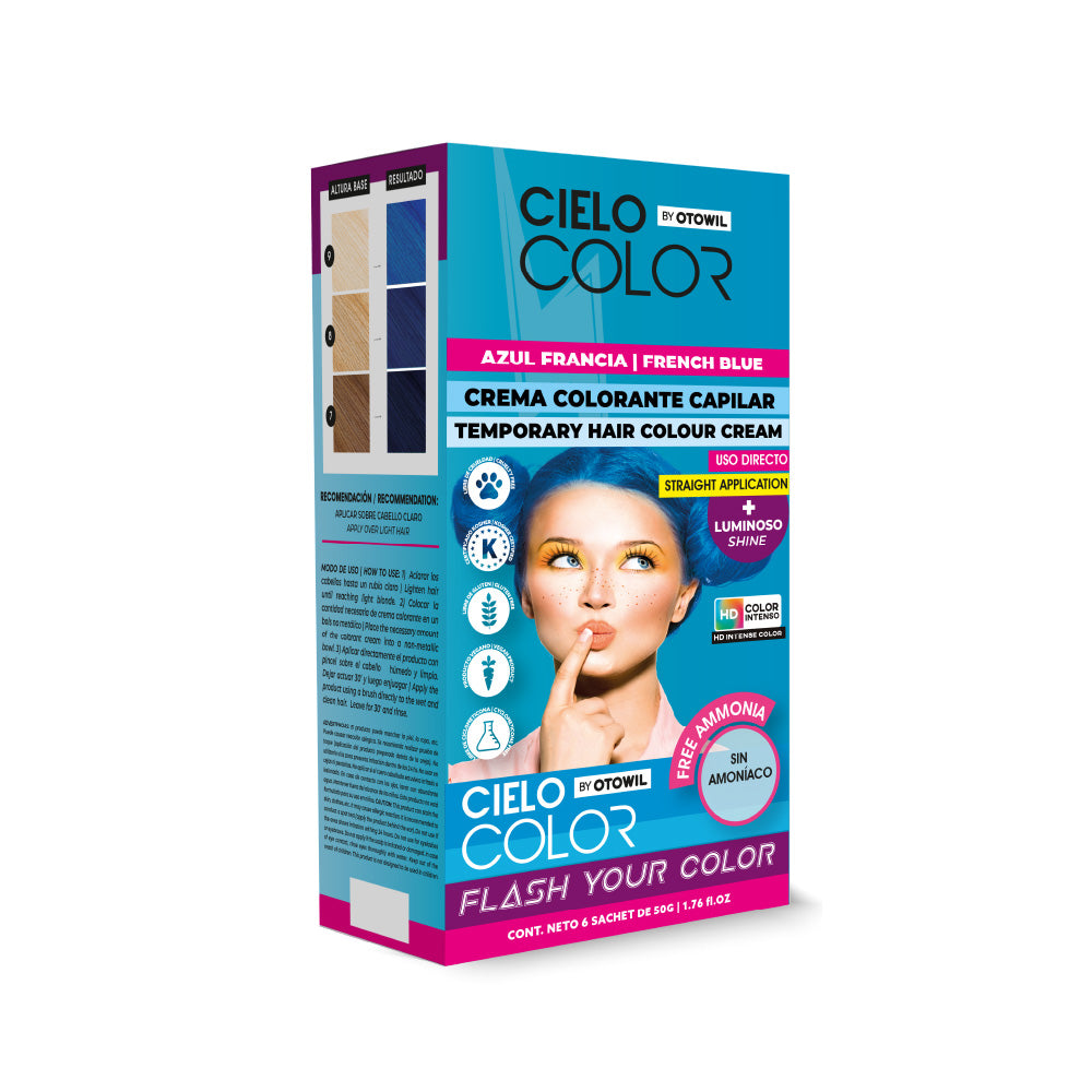 Tinte Fantasía Cabello Cielo Color 50gr. (Sobre) OTOWIL